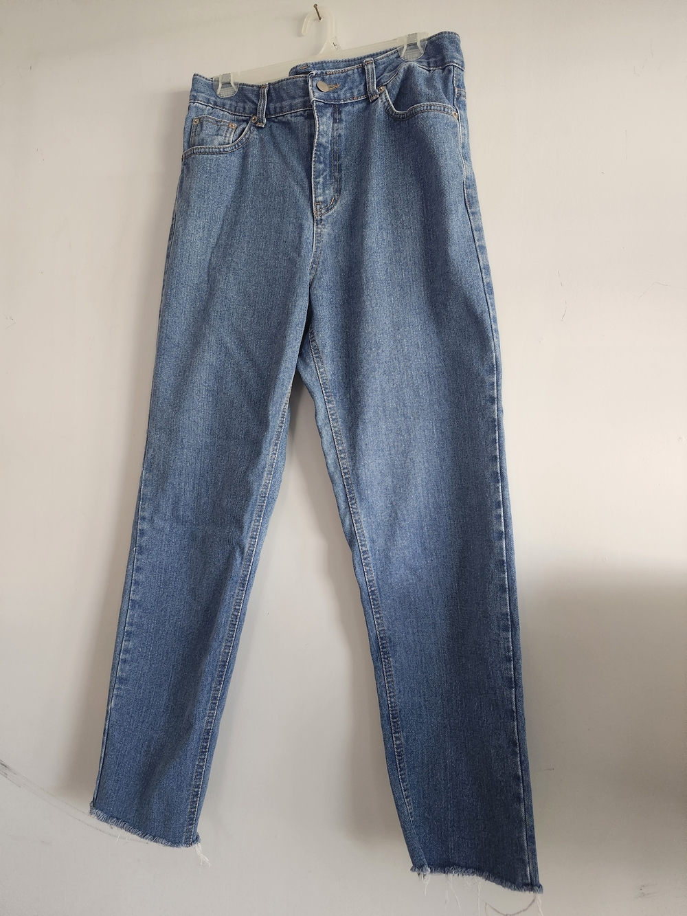 Oak + Fort Straight Leg Jeans | Blue Denim | Deep Pockets | Zipper Fly